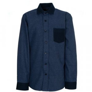 Школьная рубашка , размер 134-140, синий Tsarevich. Цвет: синий/темно-синий