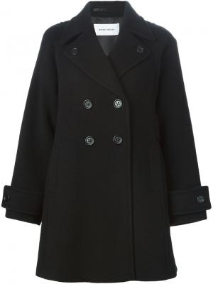 Короткое двубортное пальто Mauro Grifoni. Цвет: чёрный