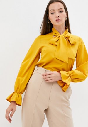 Блуза EvaPop. Цвет: желтый