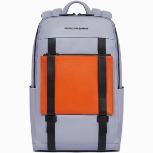 Рюкзак, серый Piquadro. Цвет: серый/серый-оранжевый