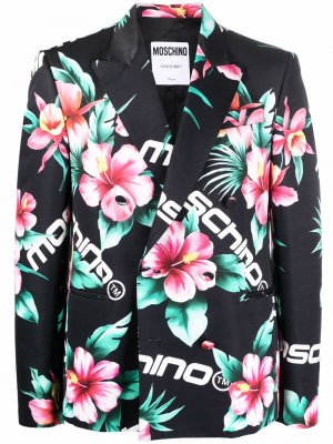 Двубортный пиджак Moschino. Цвет: черный
