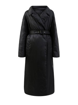 Удлиненный пуховик-пальто Lauzee из нейлона léger MONCLER. Цвет: черный