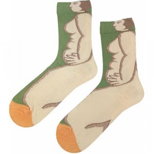 Носки , размер 36-41, зеленый, бежевый Country Socks. Цвет: зеленый/бежевый