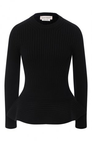 Шерстяной свитер Alexander McQueen. Цвет: чёрный