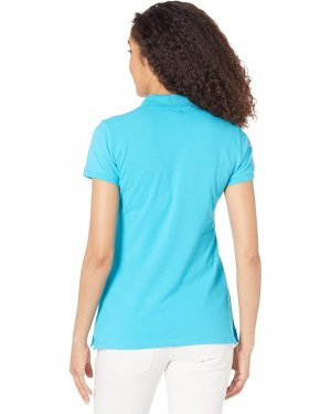 Поло U.S. POLO ASSN. Neon Logos Short Sleeve Shirt, цвет Scuba Blue