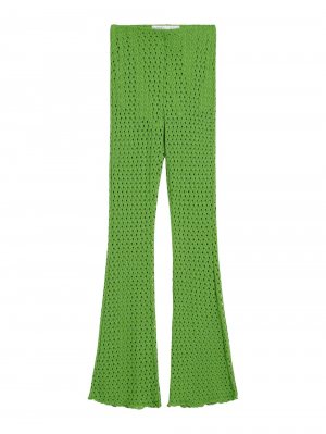 Расклешенные брюки , зеленый Bershka