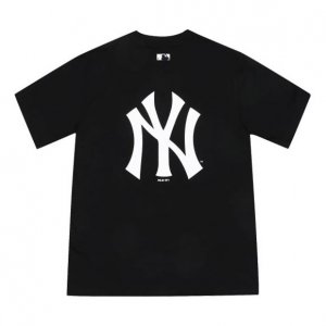 Футболка New York Yankees Big Logo Round Neck Short Sleeve Unisex Black, черный MLB