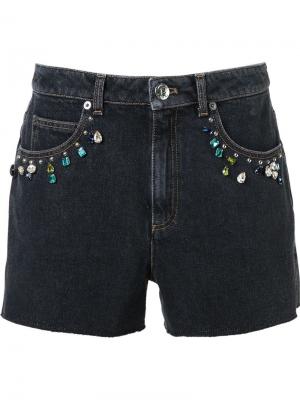 Декорированные джинсовые шорты Sonia Rykiel. Цвет: серый
