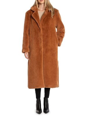 Пальто Teddy из искусственного меха, коричневый Juicy Couture
