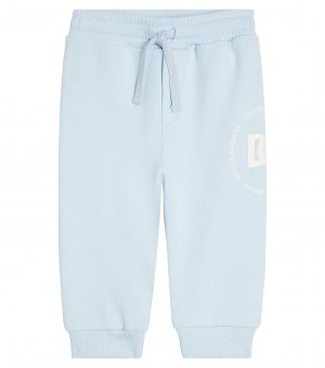 Спортивные брюки из хлопкового джерси baby dg , синий Dolce&Gabbana Kids
