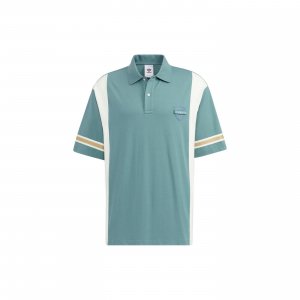 Originals Trefoil Hem Side Slit Sports Polo Shirt Men Tops Green HS2013 Adidas