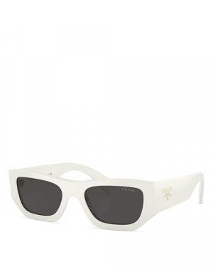 PR A01SF Солнцезащитные очки-подушка, 55 мм , цвет White Prada
