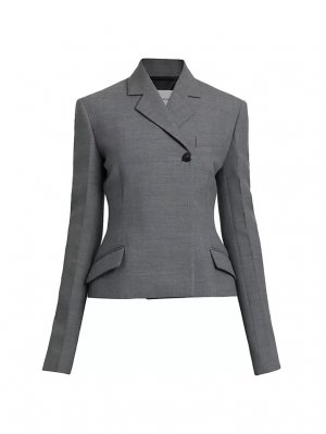 Асимметричный однобортный пиджак , серый Ferragamo