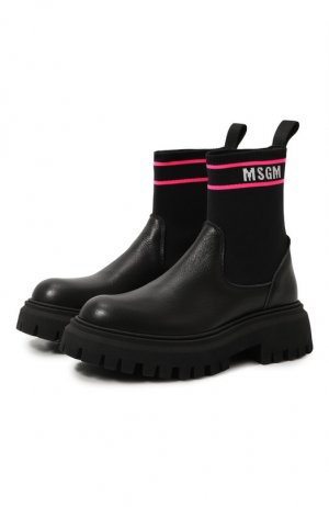 Ботинки MSGM kids. Цвет: чёрный