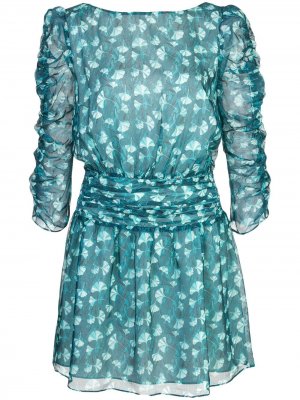 Платье мини с V-образным вырезом Rachel Zoe. Цвет: синий