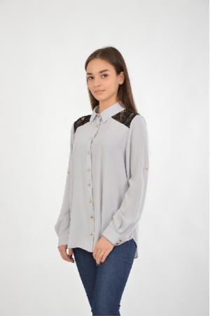 Блузка Moda di Chiara. Цвет: серый
