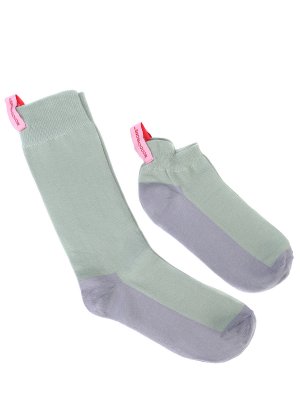 Набор хлопковых носков MONOCHROME. Цвет: зеленый