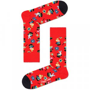 Носки , размер 36-40, красный, мультиколор Happy Socks. Цвет: микс/красный