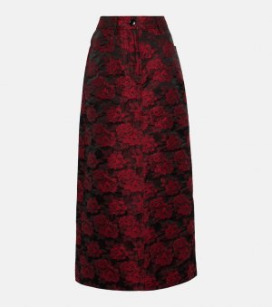 Жаккардовая юбка макси с цветочным принтом Ganni, мультиколор GANNI
