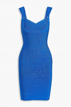Бандажное мини-платье HERVÉ LÉGER, синий Léger
