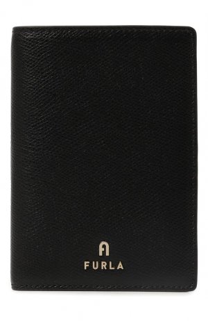 Кожаная обложка для паспорта Furla. Цвет: чёрный