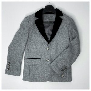 Пиджак , размер 134, серый playToday. Цвет: серый