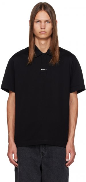 Черная футболка-поло с зажимом для галстука Givenchy