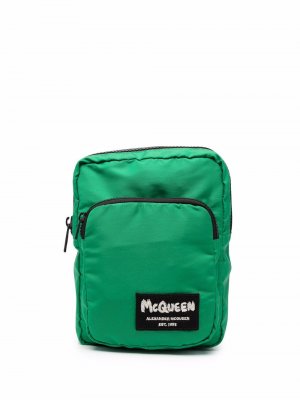 Рюкзак с нашивкой-логотипом Alexander McQueen. Цвет: зеленый