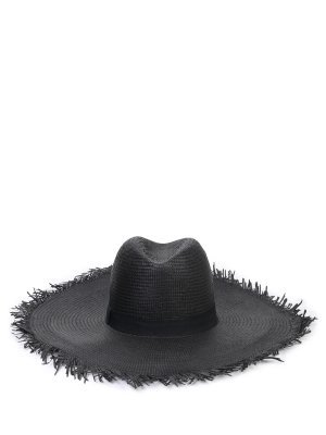 Шляпа плетеная EMANUELA BIFFOLI. Цвет: черный