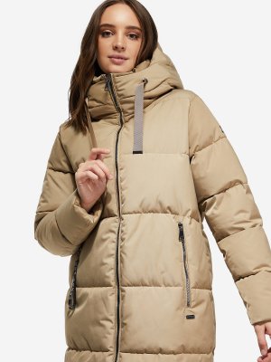 Куртка утепленная женская Halla, Бежевый, размер 44 Luhta. Цвет: бежевый