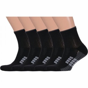Носки , 5 пар, размер 23, черный PARA socks. Цвет: черный/черные