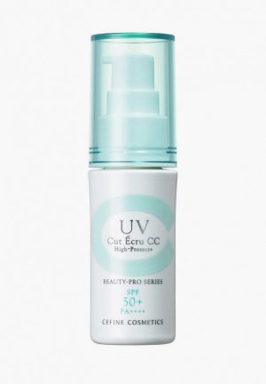 Крем солнцезащитный Cefine Beauty Pro UV Cut Ecru СС  SPF 50+ РА ++++,30 г. Цвет: бирюзовый