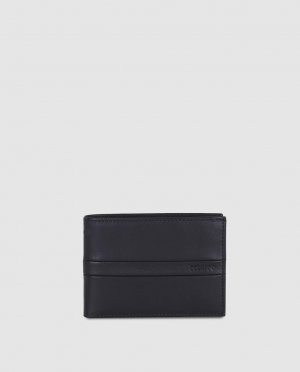 Черный кожаный мужской кошелек с портмоне , Miguel Bellido