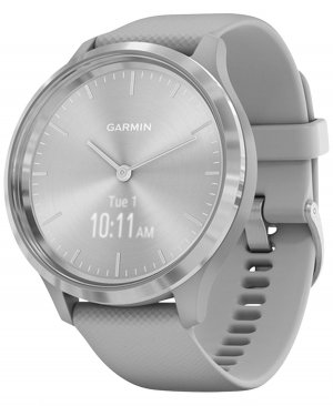 Унисекс умные часы vívomove 3 Style, серый силиконовый ремешок, гибридные с сенсорным экраном, 44 мм Garmin