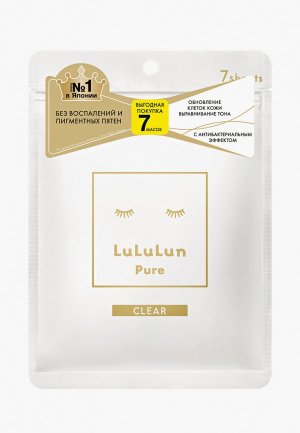 Маска для лица LuLuLun Увлажнение и Чистая кожа Face Mask Pure Clear White 7
