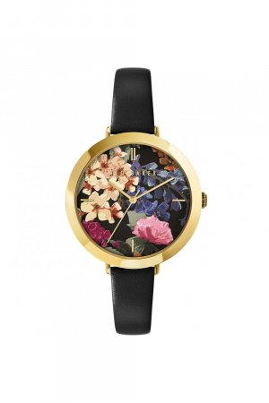 Модные аналоговые часы Ammy с цветочным принтом из нержавеющей стали - Bkpamf101Uo , золото Ted Baker