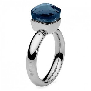 Кольцо Firenze dark blue 18.4 мм 611061/18.4 BL/S Qudo. Цвет: синий