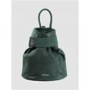 Рюкзак колье 9823R, фактура бархатистая, зеленый Reversal. Цвет: зеленый/изумрудный