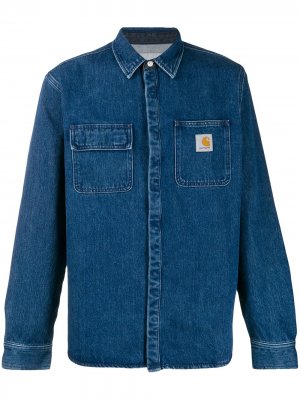 Джинсовая куртка-рубашка Salinac Carhartt WIP. Цвет: синий