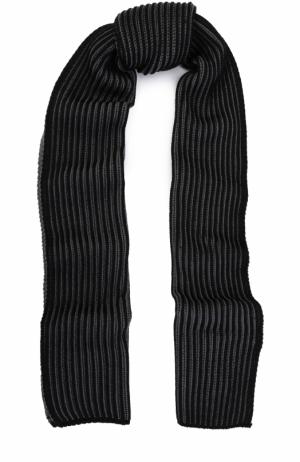Шерстяной вязаный шарф C.P. Company. Цвет: серый