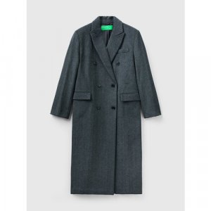 Пальто , размер 48, серый UNITED COLORS OF BENETTON. Цвет: серый
