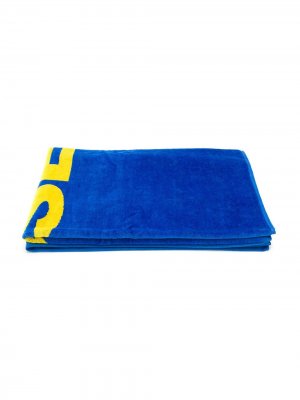Пляжное полотенце с нашивкой-логотипом Diesel Kids. Цвет: синий