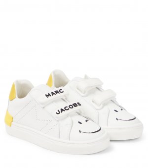Кожаные кроссовки с принтом, белый Marc Jacobs