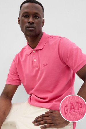 Рубашка-поло из пике Gap, розовый GAP
