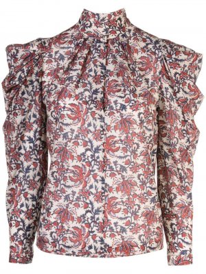 Блузка Dutch с цветочным принтом Robert Rodriguez Studio. Цвет: красный
