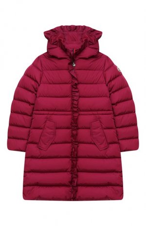 Пуховое пальто Moncler. Цвет: бордовый