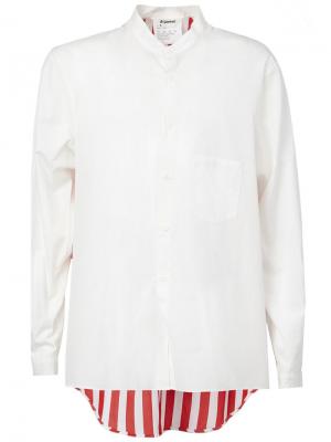 Рубашка с контрастной спинкой Digawel. Цвет: белый