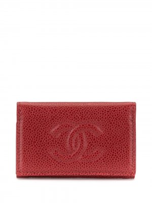 Ключница с логотипом CC Chanel Pre-Owned. Цвет: красный