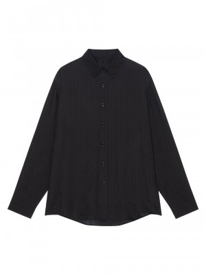 Рубашка оверсайз из шелка , черный Givenchy