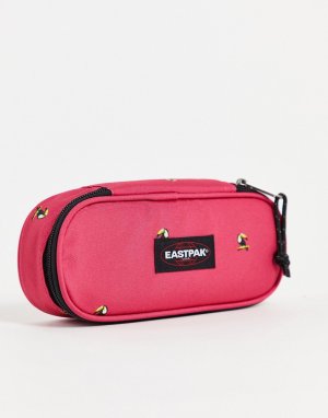 Розовый овальный пенал с одним отделением -Голубой Eastpak